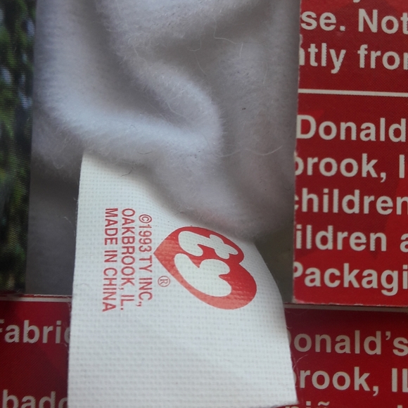 4 PC PEXTREMELY RARE BRITANIA GLORY Donalds 1999 error TY Beanie Babies Vintage - Picture 10 of 14